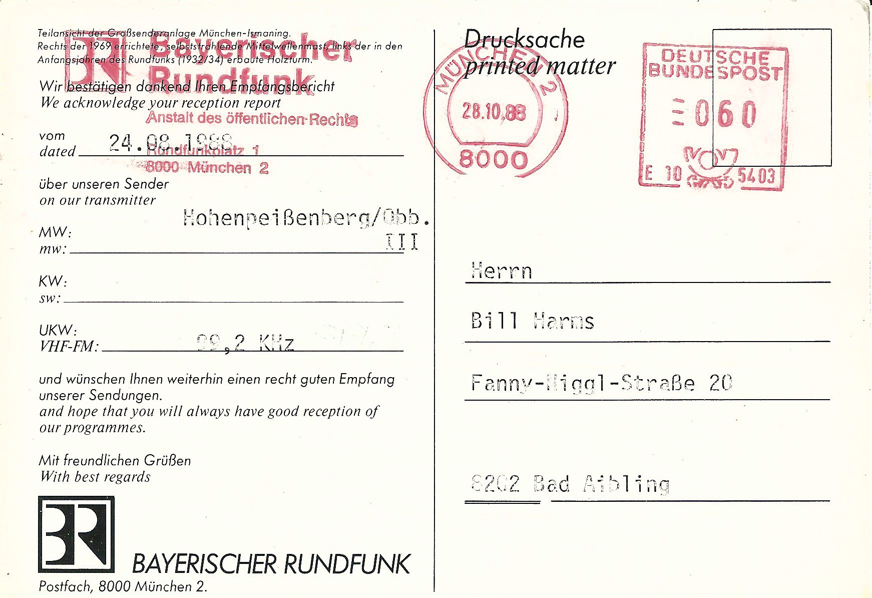 BRF 3 Hohenpeißenberg 99.2 MHz